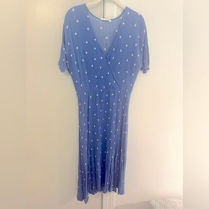 Cornflower Blue Polka Dot Dress